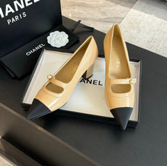 Double C WOMEN'S SHOES SPIRIT TOE Tan Brown Lambskin