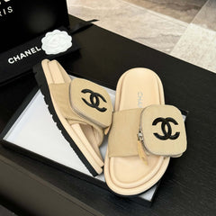 SLIDE IN LIGHT YELLOW DENIM FABRIC 45 MM