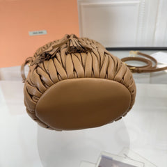 MATELASSÉ HANDBAG 20 IN BROWN LAMBSKIN