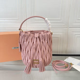 MATELASSÉ HANDBAG 20 IN LIGHT PINK LAMBSKIN