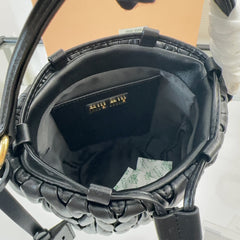 MATELASSÉ SMALL HANDBAG 17 IN BLACK LAMBSKIN