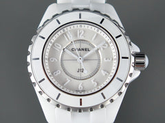J12 Quartz White Ceramic White Numerals White Dial