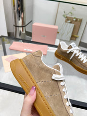 ECRU SNEAKERS IN BROWN BLEACHED SUEDE