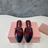CAP TOE MULES RUBY COLOR SHEEPSKIN