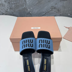 BLACK HIGH HEEL WITH AZURE BLUE STRAPS