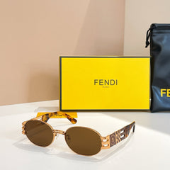 FIRST CRYSTAL OVAL FRAME SUNGLASSES 7028 IN METAL