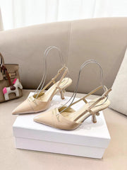 MY DD SLINGBACK PUMP 85MM IN BEIGE CALFSKIN