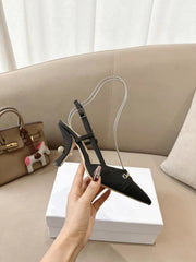 MY DD SLINGBACK PUMP 85MM IN BLACK DENIM