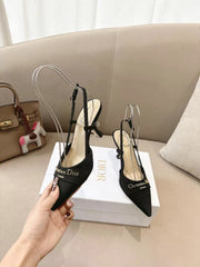 MY DD SLINGBACK PUMP 85MM IN BLACK DENIM