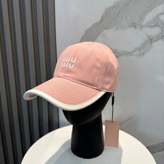 MM BASEBALL CAP IN PEACHY PINK FABRIC STYLE 8
