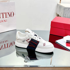 VALENTINO 25S GARAVANI VL7N SNEAKERS IN WHITE MIX DEEP BLUE LAMBSKIN