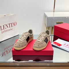 VALENTINO 25S UPVILLAGE SNEAKERS IN BROWN SUEDE