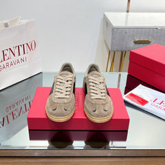 VALENTINO 25S UPVILLAGE SNEAKERS IN BROWN SUEDE