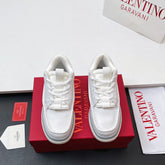 VALENTINO 25S RUNBOOT SNEAKERS IN WHITE LAMBSKIN