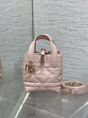 DIOR 25S ALWAYS MINI BAG 13 IN LIGHT PINK MACROCANNAGE CALFSKIN GOLD HARDWRE