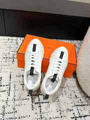 BOUNCING SNEAKER IN WHITE MIX BLACK CALFSKIN