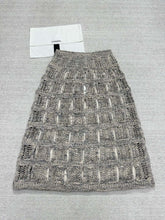 CC 25 Hollow Knitted Skirt Gray Cotton