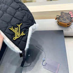 TRAPPER HAT IN BLACK COTTON 411231