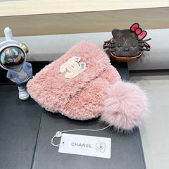 BEANIE HAT IN LIGHT PINK SOLF FLEECE 419712