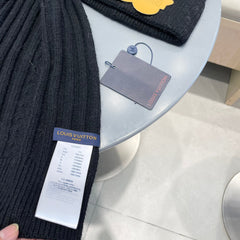 SET SCARF AND HAT IN BLACK WOOL 419147