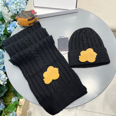 SET SCARF AND HAT IN BLACK WOOL 419147