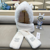 BALACLAVA HAT IN WHITE FLEECE 422223