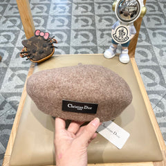 AUSTRALIAN BERET HAT IN PAPER BEIGE WOOL FELT 431716