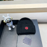 BEANIE HAT IN BLACK WOOL AND RABBIT FUR 433473