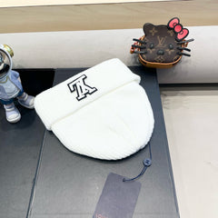 BEANIE HAT IN WHITE WOOL 435029