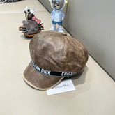 BAKER BOY HAT IN BROWN LEATHER 436762