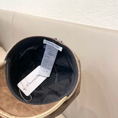 BAKER BOY HAT IN BROWN LEATHER 436762