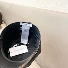 BAKER BOY HAT IN BLACK LEATHER 436763