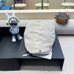 BAKER BOY HAT IN IVORY BEIGE LEATHER 436768