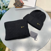 SET SCARF AND HAT IN BLACK WOOL 436222