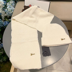 SET SCARF AND HAT IN WHITE WOOL 436223