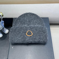BEANIE HAT IN GRAPHITE GRAY WOOL 438121