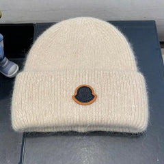 BEANIE HAT IN BISQUE BEIGE WOOL 438122