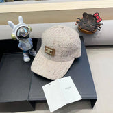 BASEBALL CAP MODEL 650506 IN BEIGE TEXTURED SPARKLE FABRIC