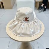 CELINE 25S BUCKET BOW HAT 733403 IN BEIGE
