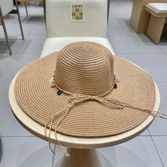 WIDE BRIM HAT MODEL 652183 IN NATURAL WOVEN STRAW