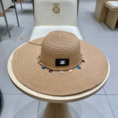 WIDE BRIM HAT MODEL 652183 IN NATURAL WOVEN STRAW