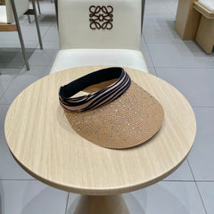 VISOR HAT MODEL 652214 IN NATURAL WOVEN STRAW