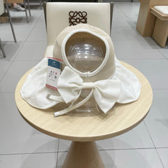 WIDE BRIM HALF HEAD HAT MODEL 650677 IN BEIGE MESH FABRIC