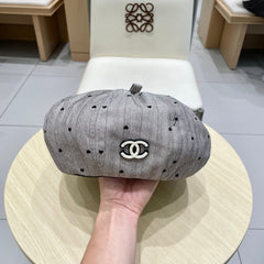 BERET HAT POLKA DOT MOUSE GRAY 672671