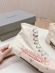 HIGH-TOP SNEAKERS GRAFFITI IN WHITE CANVAS