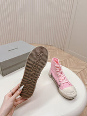 HIGH-TOP SNEAKERS GRAFFITI IN PINK CANVAS