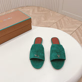 LP SUMMER CHARMS SANDALS IN TEAL BLUE SUEDE