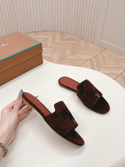 LP SUMMER CHARMS SANDALS IN BURNT UMBER SUEDE