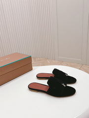 LP SUMMER CHARMS SANDALS IN BLACK SUEDE