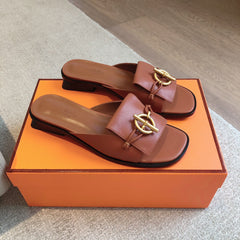 ISLE SANDAL CARAMEL CALFSKIN